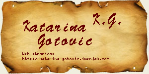 Katarina Gotović vizit kartica